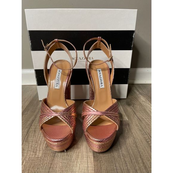 Aquazzura
Sundance Snake-Embossed Platform Sandals - Picture 6 of 10